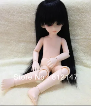 Ücretsiz Kargo 1/6( 27 cm )BJD bebek (dahil makyaj ve gözler,siyah saç )