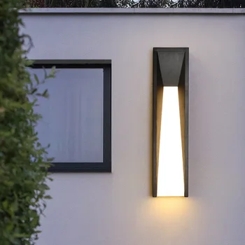 Modern Basit açık su geçirmez LED duvar Lambası AC220V şerit lamba Villa Kapısı Otel Bahçe Avlu Lambaları Dış Aydınlatma