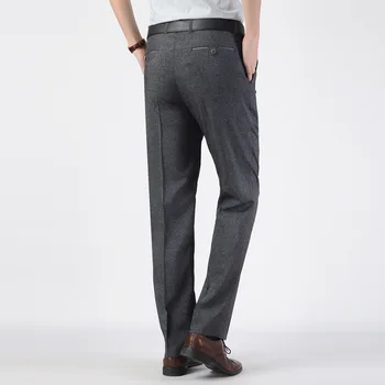 2023 Erkek Yaz İnce Takım Elbise Pantolon İş Rahat Gevşek Düz Orta Yüksek Bel Pantolon