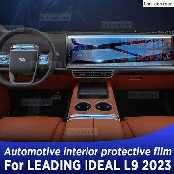 LİDER için IDEAL L9 2023 Şanzıman Paneli Navigasyon Otomotiv İç TPU koruyucu film Anti-Scratch Sticker Aksesuarları