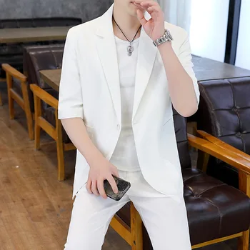 2588-R-Moda marka takım elbise erkek İNS Rahat Kore versiyonu trendi yakışıklı küçük takım elbise