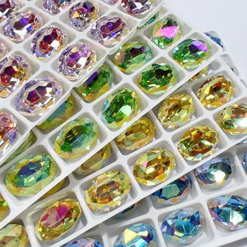 Yüksek Kaliteli Renkli Parlak K9 Cam Takılar Kristal DIY Aksesuarları Kolye Boncuk Takı yapma malzemeleri Küpe Kolye