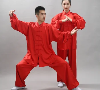 Toptan Yeni Çin Tarzı Erkek Kadın Tai chi Wushu Üniforma Kung Fu Takım Elbise Rahat Açık Spor Giyim Ceket Pantolon Setleri