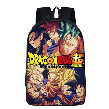 Dragon topu Sırt Çantası Anime Yeni 3D Baskılı Çocuk Okul Çantaları Erkek Kız Goku Rahat seyahat sırt çantası
