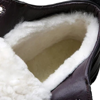 Erkekler Kar Botları Kalın Kürk Yeni Kış Açık erkek yürüyüş ayakkabıları Erkek Dağ Deri Spor Ayakkabı Sıcak Tutmak zapatillas hombre