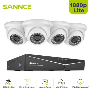 SANNCE 8CH 1080P Kablolu Güvenlik Kamera Sistemi DVR 8 adet 2MP Taret Kameralar Açık Kapalı Akıllı Hareket Algılama Uzaktan Erişim