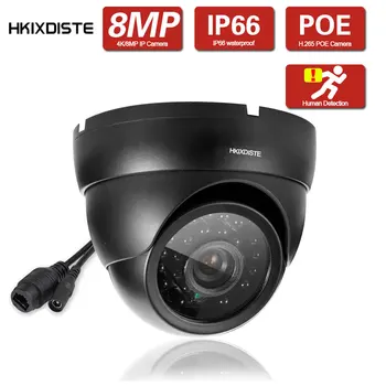 POE IP Dome Kamera 8MP 4K Ev Sokak Su Geçirmez Güvenlik Hareket Algılama kapalı CCTV Video Gözetim Kamera IR-CUT Filtre