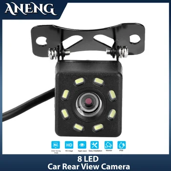Evrensel Araba Dikiz Kamera IP68 Su Geçirmez 8 LED Ters Yedekleme Park Gece Görüş 170 Derece Kamera