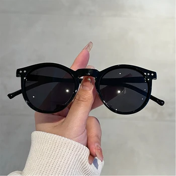 KAMMPT Vintage Polarize Erkek Kadın Güneş Gözlüğü Moda Retro Yuvarlak Marka Tasarım Shades Gözlük Trendy Açık Sürüş güneş gözlüğü