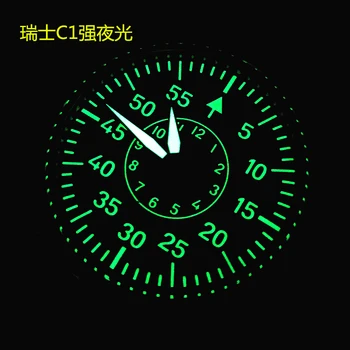 Izle Erkekler için Jinggong Vh31 Kronometre Pointer Su Geçirmez Güçlü Aydınlık İzle Otomatik Safir Pilot İzle 5Bar