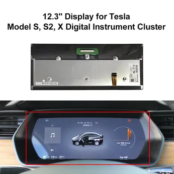 Dijital Enstrüman lcd ekran 1 adet ABS Siyah Gümüş LA123WF1(SL)(01) tak ve çalıştır lcd ekran Tesla Model S İçin