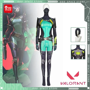 Viper Valorant cosplay kostüm oyunu Valorant Viper cosplay kostüm Yeşil Kadın Savaş Üniforma Cadılar Bayramı Partisi Kıyafet