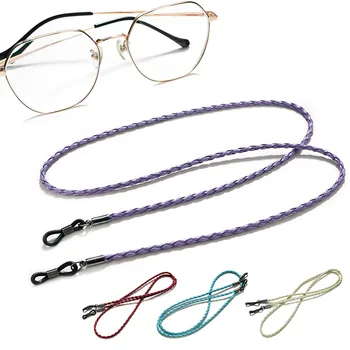 Retro kaymaz PU Deri Gözlük Zinciri Erkek Kadın Güneş Gözlüğü Kordon Askısı Yüksek Elastikiyet Gözlük Tutucu Halat Hediyeler