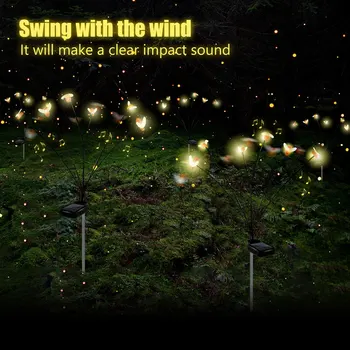 2 adet Güneş çim lambası LED Güneş Bal Arısı Peri İşık Bahçe Lambası Açık IP65 Su Geçirmez 12 LEDs Peyzaj Lambası Bahçe Dekor 2023