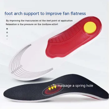 Ortopedik spor ayakkabı tabanlığı Şok Emme Kadın Erkek Düz ayak kavisi Destek Ayakkabı Pedleri O / X Bacak Ekler Plantar Yastıkları
