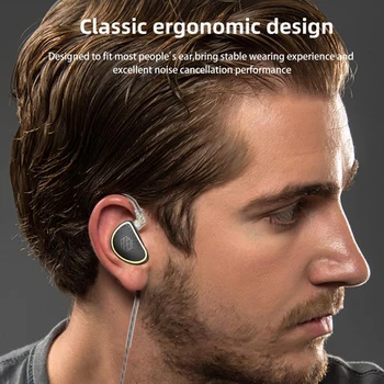 Kulaklıklar Dengeli Armatür Kulak Monitörü Kulaklık Gürültü Azaltma Rahat Giyen Müzik Koşu Spor