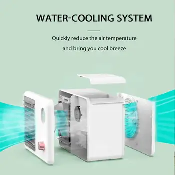 Mini klima fanı su soğutma fanı klima nemlendirici hava soğutucu soğutucu 7 renk ışık hava soğutucu fanlar
