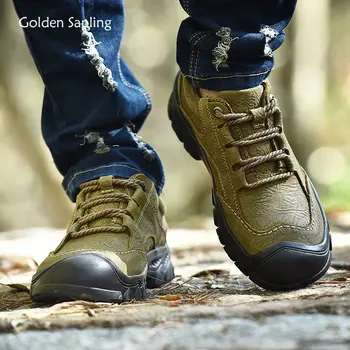 Altın Fidan Hakiki Deri gündelik erkek ayakkabısı Moda Açık Ayakkabı Eğlence Taktik Düz Taktik Ayakkabı Chaussure Hommes