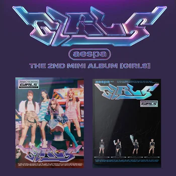 aespa albümü kız mini 2 CD kayıt + küçük kart + poster caja de cd müzik kutu seti müzik cd şarkıları