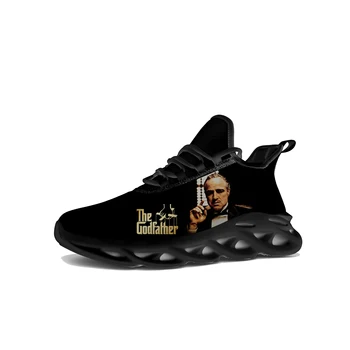 Godfather Sıcak Film Flats Sneakers Erkek Kadın Spor koşu ayakkabıları Yüksek Kaliteli Spor Ayakkabı Lace Up Mesh Custom Made Ayakkabı