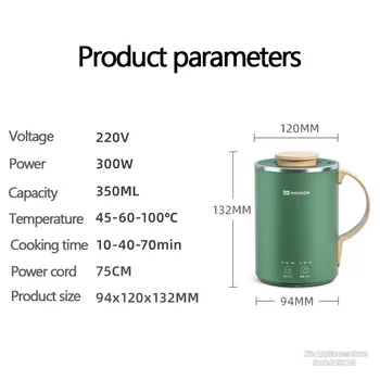 MOKKOM taşınabilir elektrikli su ısıtıcısı 220 V su kazanı çaydanlık güveç fincan 300 W ısıtma koruyarak sağlık Pot masaüstü 350 ML Mini su ısıtıcısı