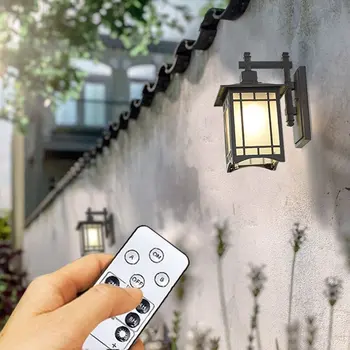 Güneş duvar su geçirmez açık alan aydınlatması bahçe lambası LED Aydınlatma 3 Modları Uzaktan Kumanda Duvar Lambası