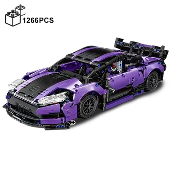 1266 ADET Teknik MOC Aston Martin GT3 Spor Araba Yapı Taşları Yüksek Teknoloji Yarış Araç Monte Tuğla Oyuncak Hediye Erkek Çocuklar için
