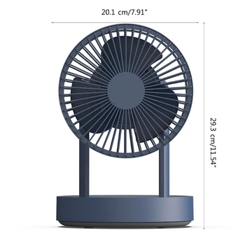 Masa fanı ışık ile 5 hız kişisel taşınabilir Fan arabası yatak odası ofis