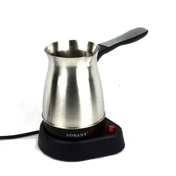 Elektrikli Türk Yunan Kahve Makinesi Paslanmaz Çelik Makine Moka Pot Taşınabilir Kahve Makinesi