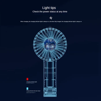 USB Mini Fan Şarj Edilebilir 1200mAh Taşınabilir el fanı Tembel Seyahat Alışveriş Soğutma Dilsiz Fan Hava Soğutucu Fan