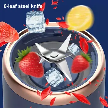 Taşınabilir meyve sıkacağı bardağı 400ML USB Şarj Edilebilir 6 Bıçakları smoothie blenderı Fincan Mini Şarj Meyve Sıkacağı yiyecek mikseri Buz Kırıcı