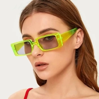 2023 Vintage Kare Çerçeve güneş gözlüğü Moda Moda Erkekler Kadınlar için Shades Güneş Gözlüğü Serin Popüler Retro Hip-Hop Kadın Gözlük