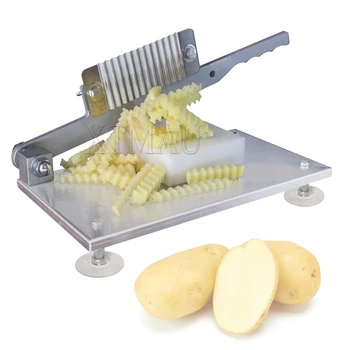 Paslanmaz Çelik Patates cipsi Dilimleme Hamur Sebze Meyve Buruşuk Dalgalı dilimleme bıçağı patates doğrayıcı Kıyıcı Patates Kızartma Makinesi