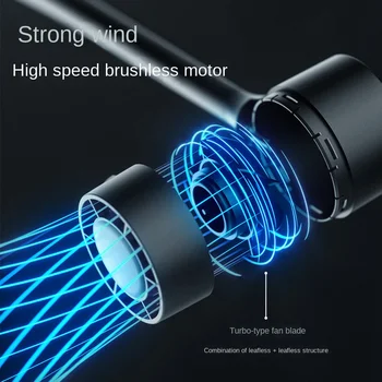 Taşınabilir Asılı Boyun Fanı led ışık Elektrikli Kablosuz Fan Şarj Mini Ventilador Soğutma Dilsiz Fanlar Açık Kapalı