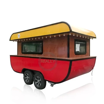 Açık gıda kamyon Mobil İçecek Mutfak Sokak Kahve Bar gıda kamyoneti Römork Hotdog Gıda Sepeti