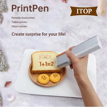ITOP POP - S Kahve Latte Sanat Yazıcı Gıda Karamel Yazıcı WİFİ Yükleme Özel Logo Desen baskı makinesi Yenilebilir Mürekkep Kartuşu