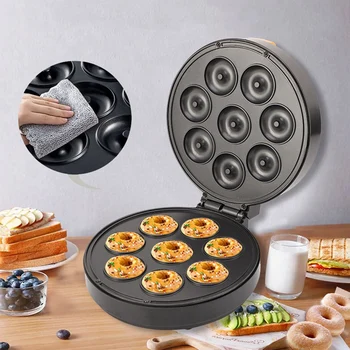 Elektrikli Mini Çörek Waffle Kek makinesi Yapışmaz Kaplamalı Kahvaltı Aperatifler Tatlılar Mutfak