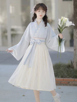 Kadın Peri yaz elbisesi Retro Çin Hanfu Antik Geleneksel Giyim Cosplay Kostüm Performans Elbise