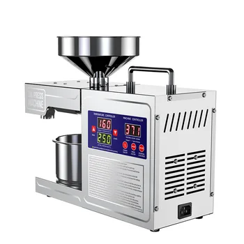 110 V / 220 V Ev Küçük yağ baskı makinesi B03S Sıcak Soğuk yağ pres çıkarma makinası Keten Tohumu fıstık Yağı Basın
