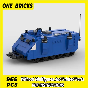 Teknik Moc Tuğla Askeri Tank Modeli Gergedan Taşıma Modüler Yapı Taşları Hediyeler Oyuncaklar Çocuklar İçin DIY Setleri Montaj