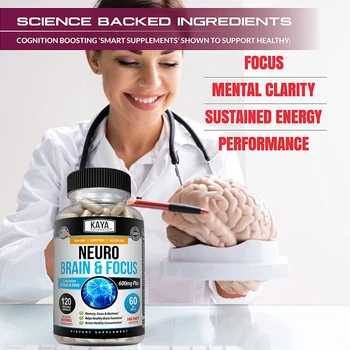 Kaya Naturals Nöro Beyin ve Odak Sağlıklı Hafıza Fonksiyonu Takviyesi-Clarity Notropic Supplements