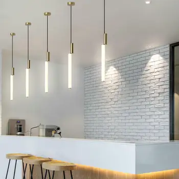 Iskandinav bar restoran küçük kolye lamba başucu kahve dükkanı oturma odası giyim mağazası banyo uzun fırça tutucu avize