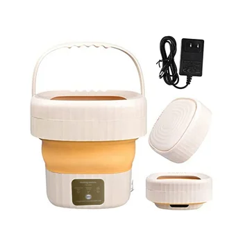 Mini Katlanabilir Taşınabilir Küçük Kova Çamaşır Makinesi Dokunmatik Ekran ve Süzgeç Sepeti Kamp, Daire ABD Plug