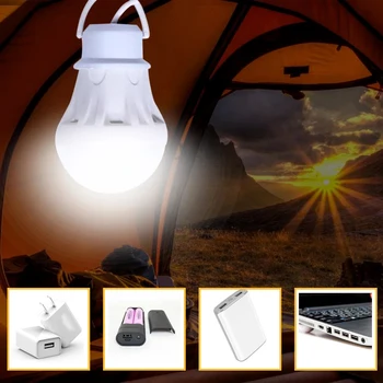 ZK50 5 ADET 10 ADET Taşınabilir Fener Kamp LightsBulb 5 W/7 W Güç Açık Kamp Çok Aracı LED Çadır Kamp Dişli USB Lamba