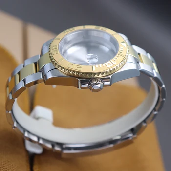 Otomatik İzle Erkekler İçin Altın Durumlarda WatchbandsTools Fit YAT ANA nh34 nh36 nh35 Miyota 8215 Eta 2824 Hareketi 28.5 mm Arama