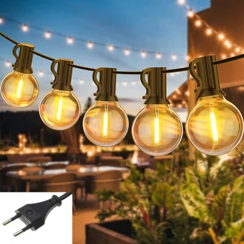 G40 Led dize ışıkları noel ışıkları peri ışıkları açık kırılmaz ampul bahçe düğün noel süslemeleri parti ışıkları