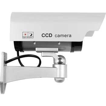 Akıllı Kukla Gözetim Kamera Kapalı / Açık Su Geçirmez Sahte CCTV Güvenlik Kamera Bullet Yanıp Sönen Kırmızı led ışık Monitör