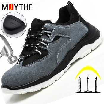 Avrupa Standart Güvenlik ayakkabıları Erkekler Anti Smashing Anti Bıçaklama İş Sneakers Çelik Burunlu Ayakkabı Giymek Yağa Dayanıklı Endüstriyel ayakkabı
