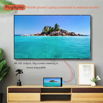 Anahtarı Nintendo USB C 4K HDMI Uyumlu Dönüşüm Adaptör Kablosu TV Mobil Bilgisayar için HD Cast Ekran Hattı Projeksiyon