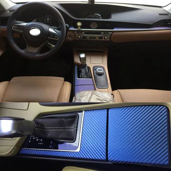 Araba-Styling 3D 5D Karbon Fiber Araba İç Merkezi Konsol Renk Değişim Kalıp Sticker Çıkartmaları Lexus ES 2013-2017